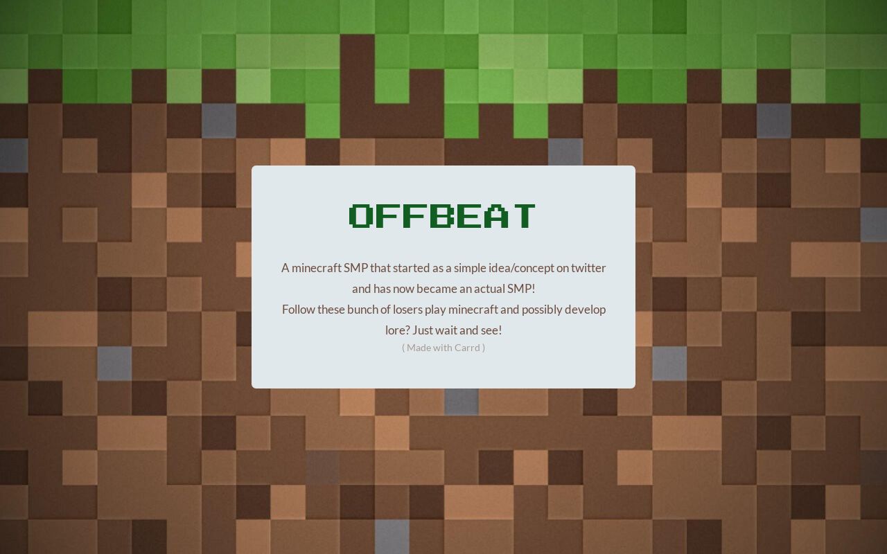 Carrd profile picture for @offbeat